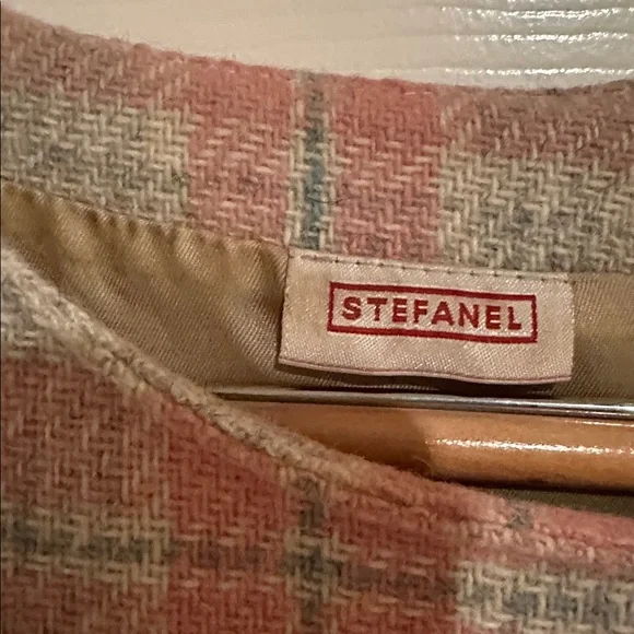 Stefanel Pink and Gray Plaid Mini Dress - Picture 6 of 8